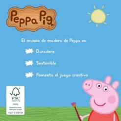 Bandai Peppa Pig - Coche Rojo De Madera Con Figura -Juguetes Para Niños medias 1100