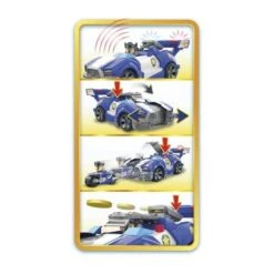 Paw Patrol Patrulla Canina - Chase - Vehículo Transformable Patrulla Canina La Película -Juguetes Para Niños medias 2615