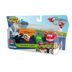 Super Wings - Pack 4 Transform-a-Bots (varios Modelos) -Juguetes Para Niños medias 2876