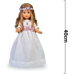 Nancy - Muñeca De Colección Para Primera Comunión Con Vestido Blanco Y Corona De Flores, Rubia, Reedición 2023 -Juguetes Para Niños medias 318
