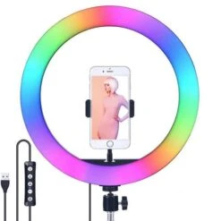 Aro De Luz 26 Cm Led 9 Colores Con Trípode 210 Cm -Juguetes Para Niños medias 646