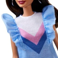 Barbie - Muñeca Fashionista Con Prótesis - Vestido Azul -Juguetes Para Niños medias 668